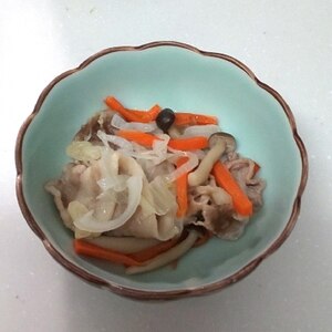 豚肉と野菜のにんにく生姜炒めꕤ୭*